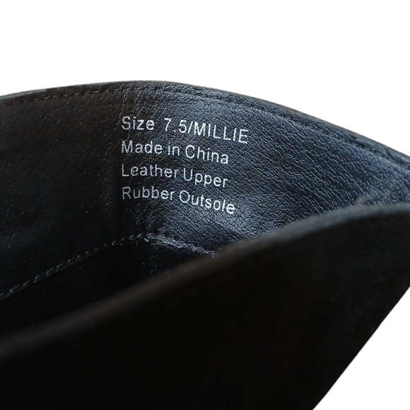 Seychelles Black Suede Ankle Boots Women's Heeled Booties size 7.5 - Picture 10 of 11